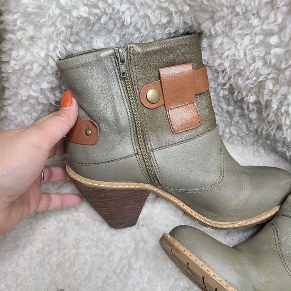 Anthropologie Lucky‎ Penny Multi-color Leather Ankle Boots sz 8 - Picture 8 of 8